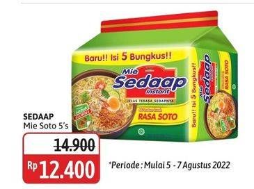 Promo Harga Sedaap Mie Kuah Soto per 5 pcs 75 gr - Alfamidi