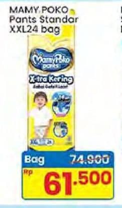 Promo Harga Mamy Poko Pants Xtra Kering XXL24 24 pcs - Indomaret