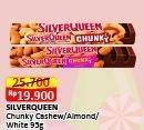 Promo Harga Silver Queen Chunky Bar Cashew, Almonds, White 95 gr - Alfamart