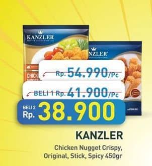 Promo Harga Kanzler Chicken Nugget Crispy, Original, Stick Crispy, Crispy Spicy 450 gr - Hypermart