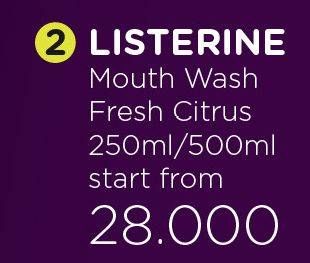 Promo Harga LISTERINE Mouthwash Antiseptic Fresh Burst 250 ml - Watsons