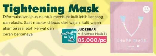 Promo Harga JUDBEAR V-Shape Mask  - Watsons