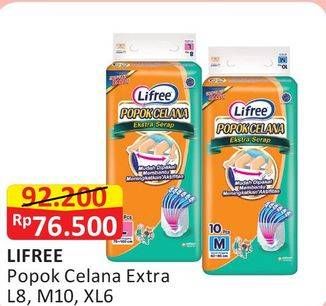 Promo Harga Lifree Popok Celana Ekstra Serap L8, M10, XL6  - Alfamart