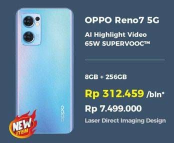 Promo Harga OPPO Reno7 5G 8GB + 256GB  - Erafone