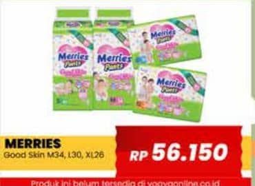 Promo Harga Merries Pants Good Skin L30, M34, XL26 26 pcs - Yogya