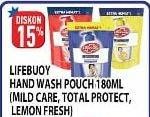 Promo Harga LIFEBUOY Hand Wash Lemon Fresh, Mild Care, Total 10 180 ml - Hypermart