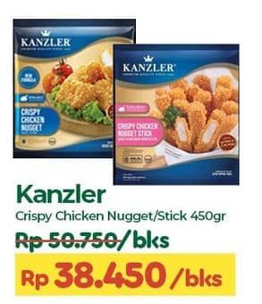 Promo Harga Kanzler Chicken Nugget Crispy, Stick Crispy 450 gr - TIP TOP