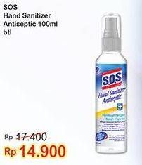 Promo Harga SOS Hand Sanitizer 100 ml - Indomaret