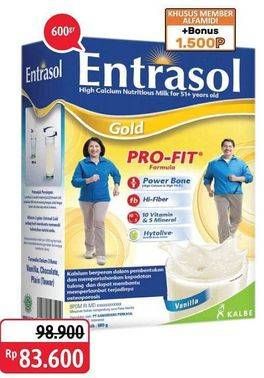 Promo Harga ENTRASOL Gold Susu Bubuk 600 gr - Alfamidi