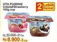 Promo Harga VITA PUDDING Pudding Cokelat, Stroberi 105 gr - Indomaret