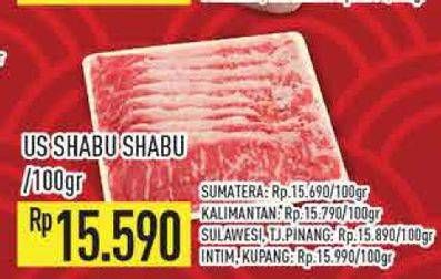 Promo Harga Sapi Shabu-shabu US per 100 gr - Hypermart