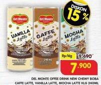 Promo Harga Del Monte Latte Mocha Latte, Caffe Latte, Vanilla Latte 240 ml - Superindo