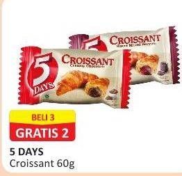 Promo Harga 5 DAYS Croissant 60 gr - Alfamart