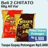 Promo Harga CHITATO Snack Potato Chips All Variants per 2 pouch 68 gr - Alfamart