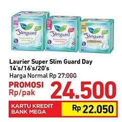 Promo Harga LAURIER Super Slimguard Day 22.5 Cm, 25cm, Gathers 22.5cm 14 pcs - Carrefour