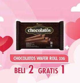 Promo Harga CHOCOLATOS Wafer Roll per 2 pcs 33 gr - Indomaret