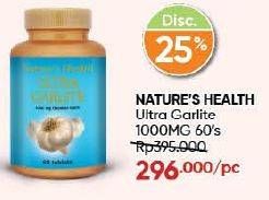 Promo Harga Natures Health Ultra Garlite 60 pcs - Guardian