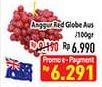 Promo Harga Anggur Red Globe Australia per 100 gr - Hypermart