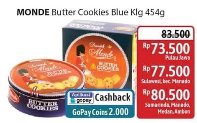 Promo Harga Monde Butter Cookies 454 gr - Alfamidi