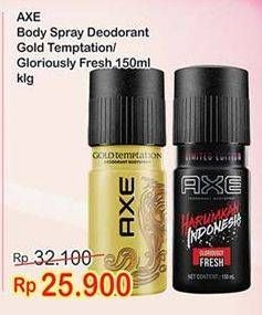 Promo Harga AXE Body Spray Dark Temptation, Gloriously Fresh 150 ml - Indomaret