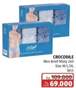 Promo Harga Crocodile Underwear Reguler 240 3 pcs - Lotte Grosir