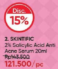 Promo Harga Skintific 2% Salicylic Acid Anti Acne Serum 20 ml - Guardian