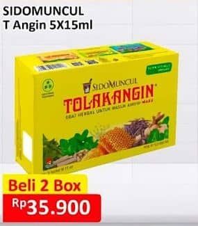 Promo Harga Sido Muncul Jamu Tolak Angin Cair + Madu per 5 sachet 15 ml - Alfamart