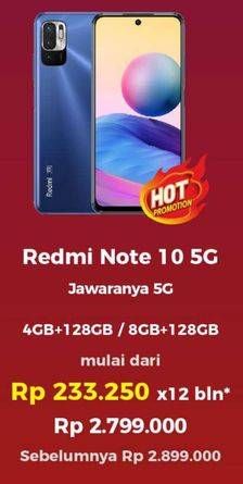 Promo Harga XIAOMI Redmi Note 10 5G 4GB+128GB, 8GB+128GB  - Erafone