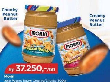 Promo Harga Morin Jam Peanut Butter, Peanut Butter Chunky 300 gr - TIP TOP