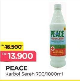 Promo Harga PEACE Karbol Sereh 700 ml - Alfamart