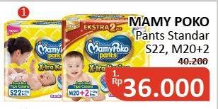 Promo Harga Mamy Poko Pants Xtra Kering S22, M20+2 22 pcs - Alfamidi