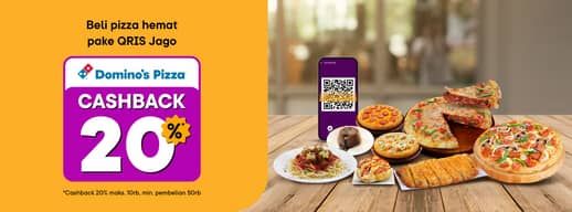 Promo Harga Cashback 20%  - Domino Pizza