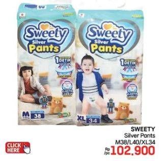 Promo Harga Sweety Silver Pants L28, M38, XL34 28 pcs - LotteMart