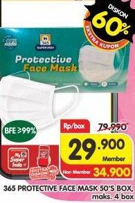 Promo Harga 365 Masker Protective 50 pcs - Superindo