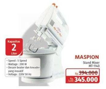 Promo Harga MASPION MT 1140 | Mixer 2 ltr 2000 ml - Lotte Grosir