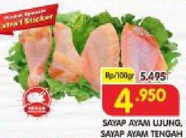 Promo Harga Sayap Ayam Tengah per 100 gr - Superindo