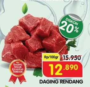 Promo Harga Daging Rendang Sapi per 100 gr - Superindo