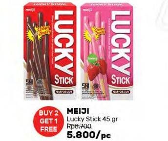 Promo Harga MEIJI Biskuit Lucky Stick 45 gr - Guardian