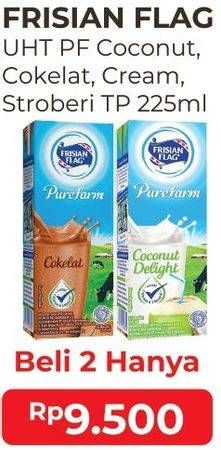 Promo Harga FRISIAN FLAG Susu UHT Purefarm Coconut Delight, Full Cream, Strawberry, Swiss Chocolate 225 ml - Alfamart