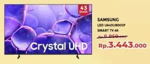 Promo Harga Samsung UA43U8000F 43 INCH Crystal UHD 4K Smart TV  - Yogya