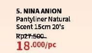 Promo Harga Bagus Nina Anion Pantyliner Natural Scent 15cm 20 pcs - Guardian