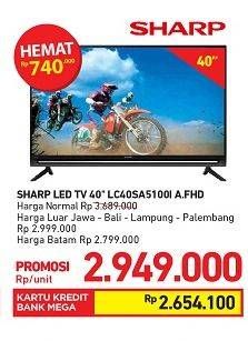 Promo Harga SHARP LC-40SA5100i Full HD LED TV 40"  - Carrefour