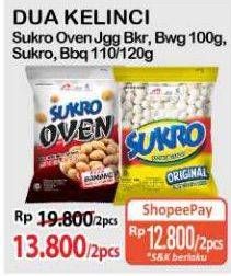 Promo Harga Dua Kelinci Kacang Sukro Original, Oven Rasa Bawang, Oven Rasa Jagung Bakar, BBQ 100 gr - Alfamart