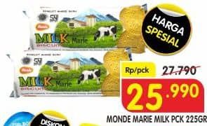Promo Harga Monde Milk Marie 225 gr - Superindo