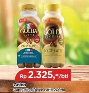 Promo Harga Golda Coffee Drink Cappucino, Dolce Latte 200 ml - TIP TOP