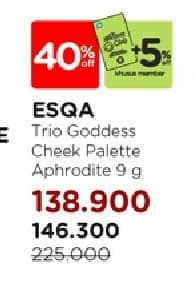 Promo Harga ESQA Goddes Cheek Palette Aphrodite  - Watsons