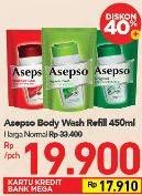 Promo Harga ASEPSO Body Wash Original, Hygienic Fresh, Moisture Care 450 ml - Carrefour