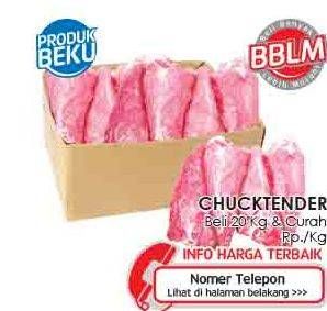 Promo Harga Daging Chuck Tender per 20 kg - LotteMart