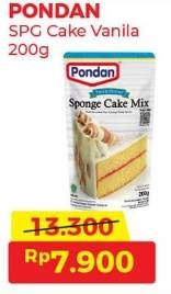 Promo Harga Pondan Sponge Cake Mix Vanilla 200 gr - Alfamart