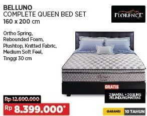Promo Harga Florence Belluno Complete Queen Bed Set 160x200cm  - COURTS